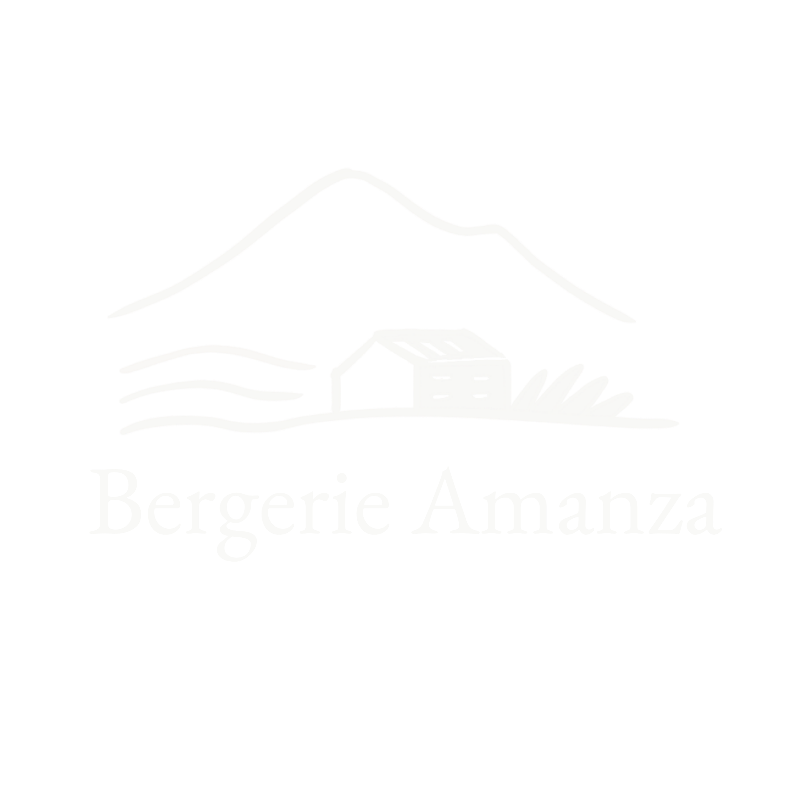 Logo Bergerie Amanza – illustration d’une bergerie de charme corse dans un paysage de montagne